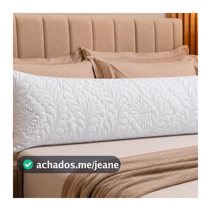 Fronha Corpo Com Zíper 1,30x40 Para Travesseiro Xuxão Matelado