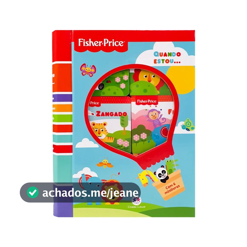 Box com 6 Minilivros Fisher-Price - Quando estou... | Ciranda Cultural