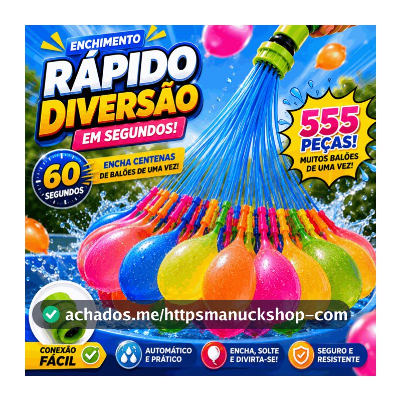 Kit 111/222/333/444/555 Balão De Água Guerra De Bexiga Splash Ball Pacotes c/111 Bexigas Cada -AGUIA