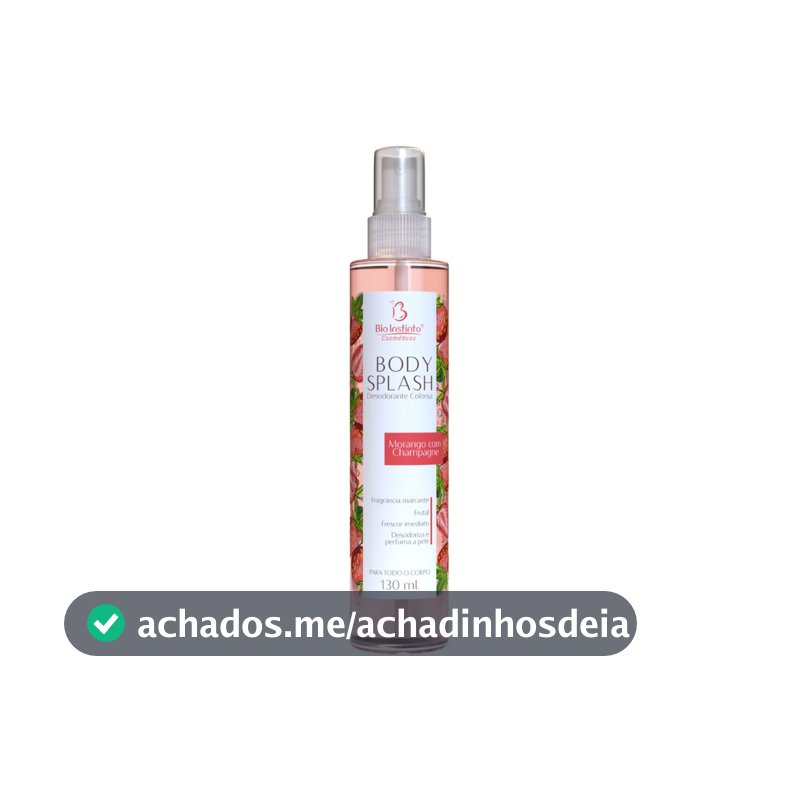 Body Splash de Morango e Champagne Bio Instinto 130ml