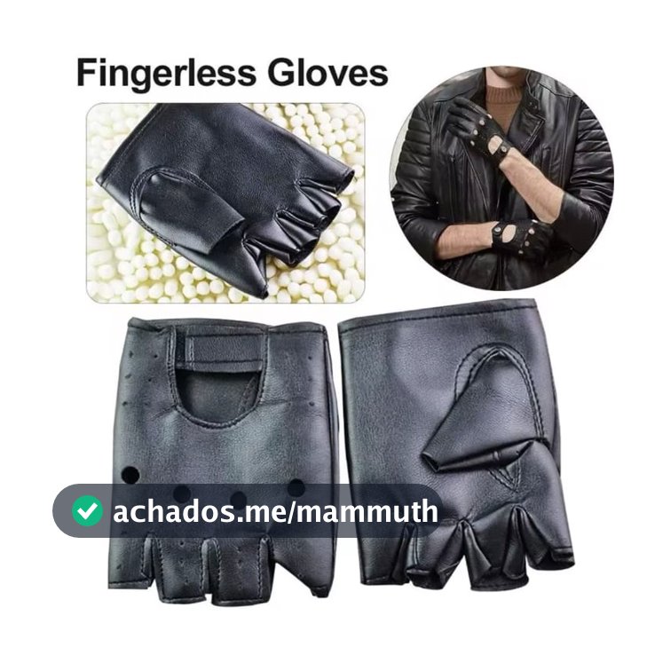 Luva Unisex Esporte, Motociclista Preta.