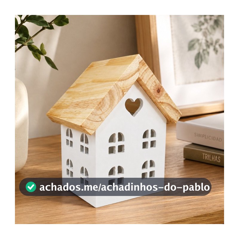 Casinha Decorativa em MDF Enfeite Casa Decoração Artesanato Mini Casa