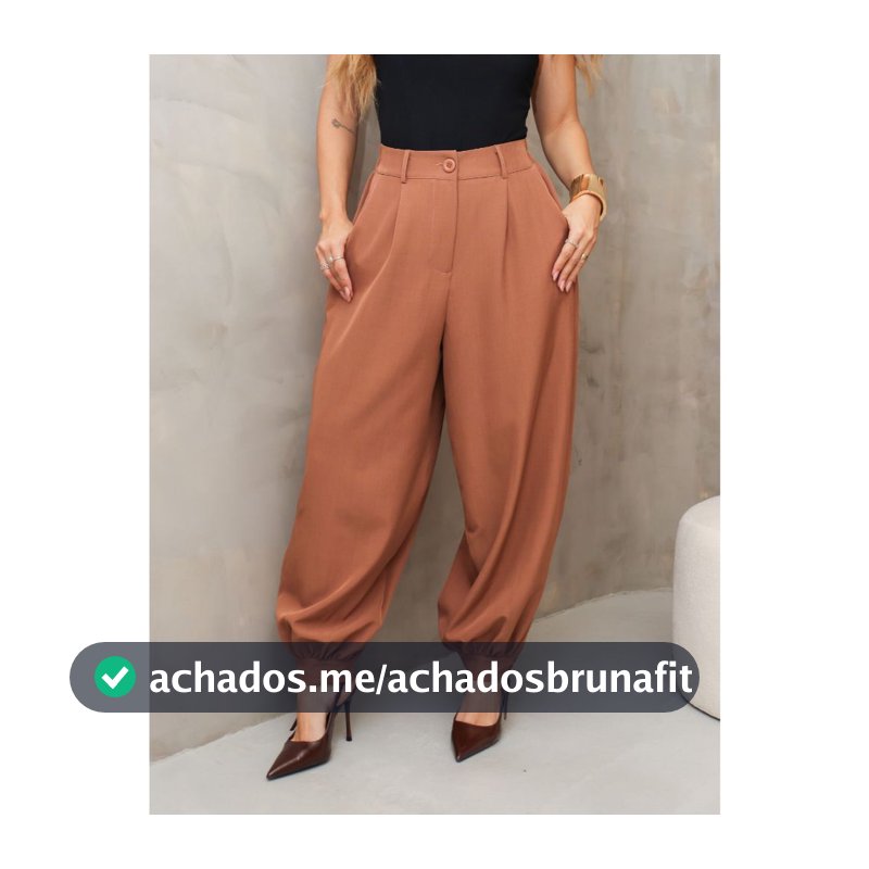 SM Calça Jogger Feminina Alfaiataria Cintura Alta Elegante Casual Social com Punho Y-131
