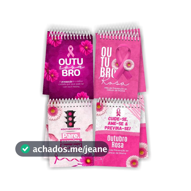 50 Bloquinho Outubro Rosa Brinde Lembrancinha 10x7cm