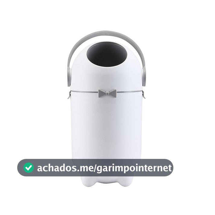 Lixeira Mágica Antiodor Descarte Fraldas Quarto Bebê Banheiro Tampa Giratória 10 Litros Maxi Baby