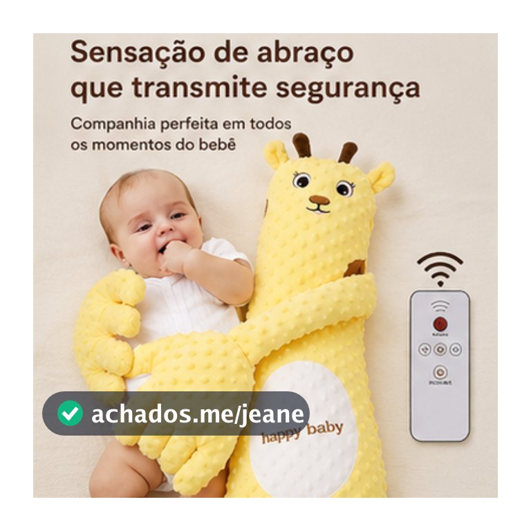 Pelúcia Almofada de Acalanto para Recém-Nascido com Palma Automática Controle Remoto 68cm Tema Animal