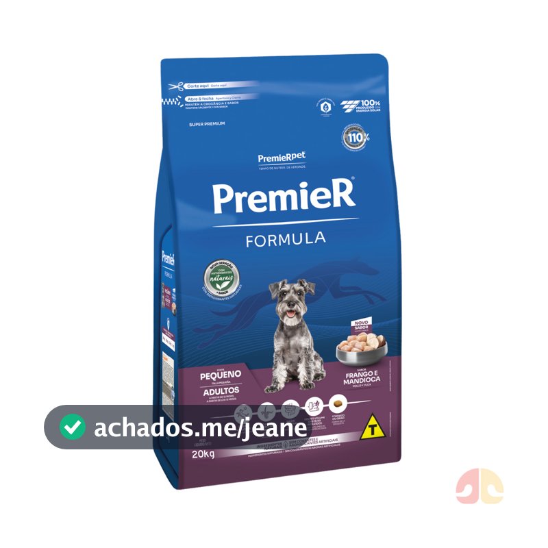 Ração PremieR Formula Cães adultos raças pequenas frango 20,0kg