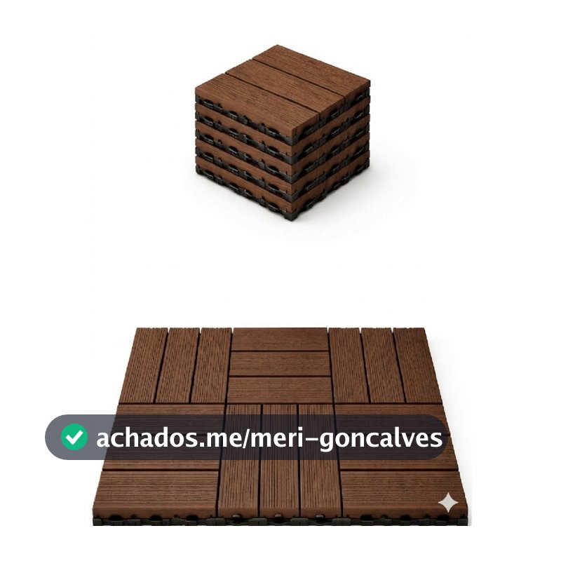 Kit 12 Peças Deck Modular Plástico 30x30 Quintal Piscina Box