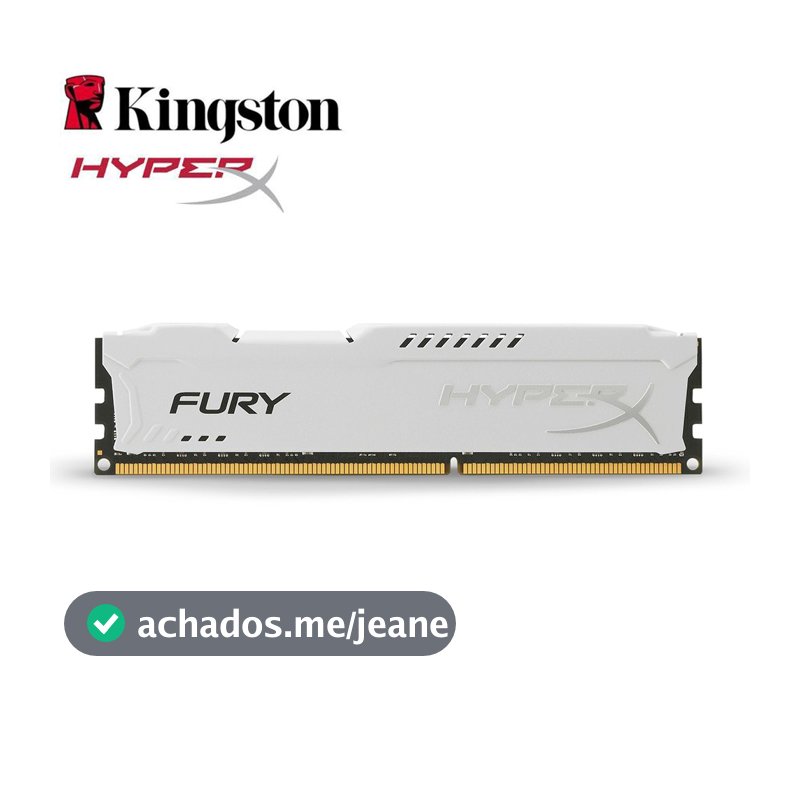 Kingston HyperX Fury DDR4 RAM 4GB 8GB 16GB DDR4 2133MHz2400MHz2666MHz3200MHz Memória De Mesa 1.2V Branca