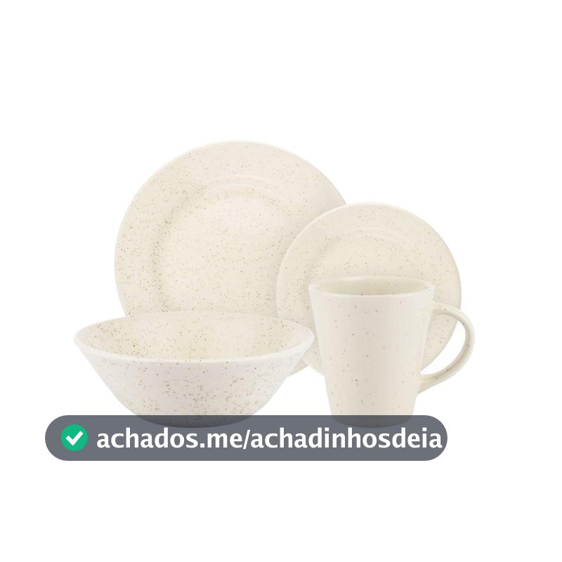 Aparelho de Jantar e Lanche 16 peças Oxford Biona Flocos