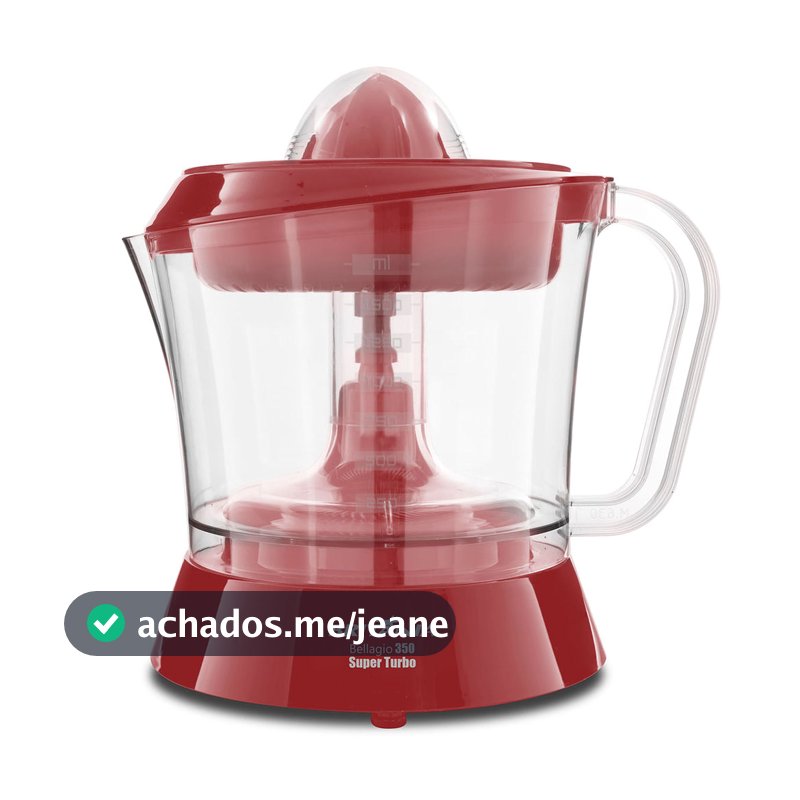 Espremedor de Frutas Britânia Bellagio 350 Turbo Vermelho