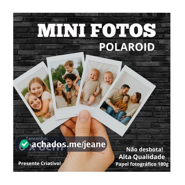 Mini Fotos Personalizadas 6x8cm | Revelação Digital para Presentes, Murais, Álbuns e Lembrancinhas