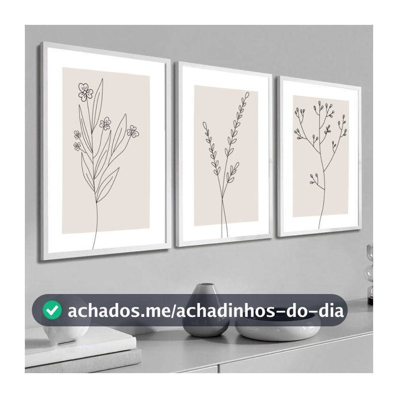 Quadro Decorativo Moldura Minimalista Sala Quarto Moderno Grande