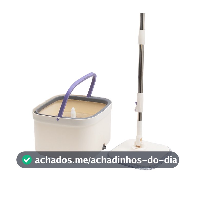 MOP GIRATÓRIO ÁGUA NOVA COM BALDE 4L E ESFREGÃO - SIMPLO