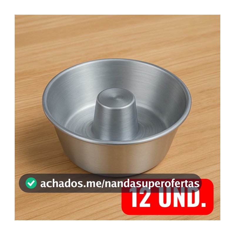 Kit Formas Nº12 Em Alumínio 300ml Para Bolo Vulcão Pudim Mini Bolo Doces Sobremesas