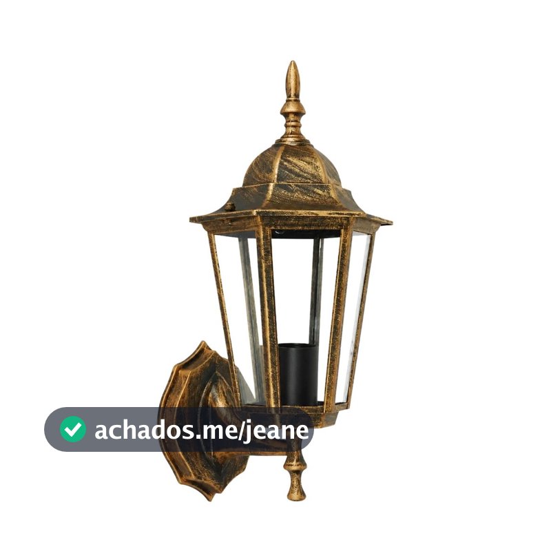 Arandela Colonial Sextavada Alumínio Ouro Velho - Desmontada