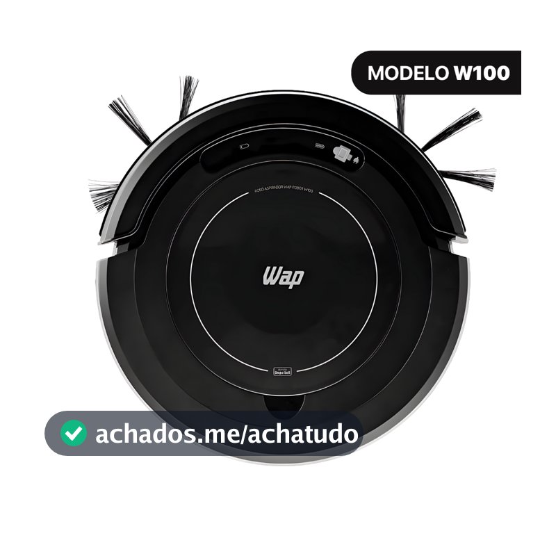 Aspirador de Pó Robô WAP Robot W100 3 em 1 Antiqueda Bivolt 17W