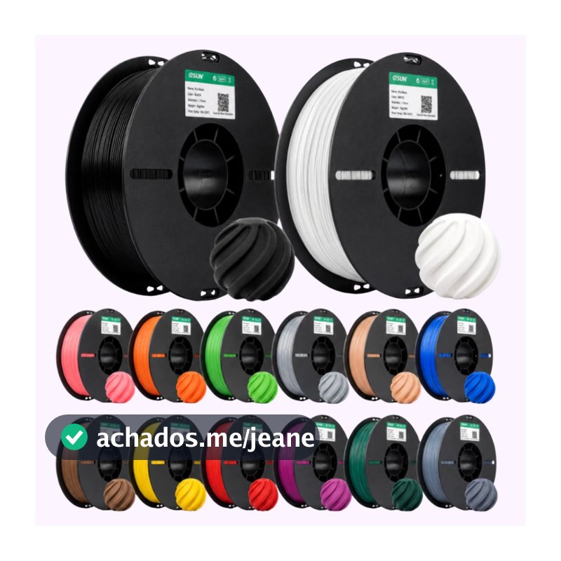 Filamento PLA Basic eSUN 1kg 1,75mm para Impressora 3D - Várias Cores