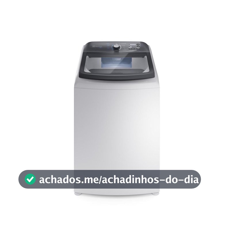 Máquina de Lavar Electrolux 18kg Efficient com Cesto Inox e Jet&Clean Branca LEE18