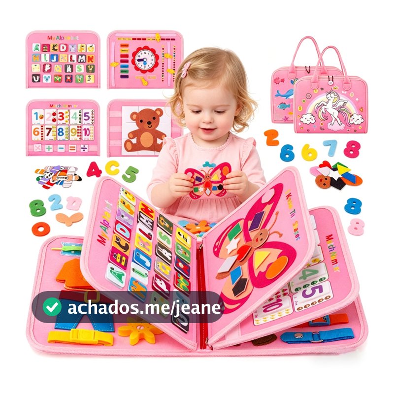Brinquedo Maleta De Atividades Motora Sensorial Educativo Montessori