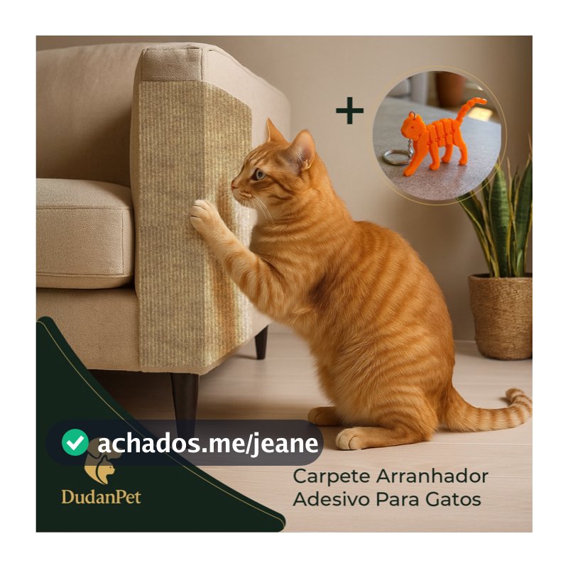 Arranhador Protetor Adesivo Gatos Pet Sofá, Cama, Móveis Escalada Premium + BRINDE