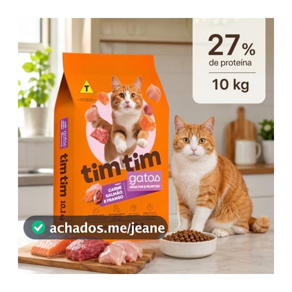 Ração Premium 10,1kg Frango Carne Peixe para Gatos Todos Portes Alta Nutrição 27% Proteina Promoção Filhotes e Adultos