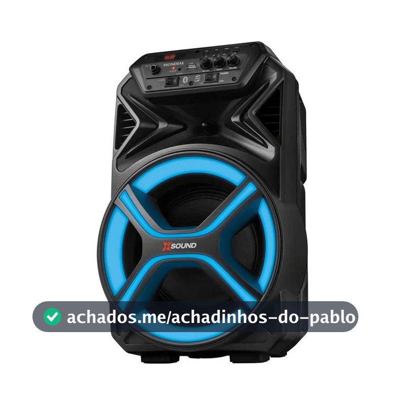 Caixa Amplificada Cm-400-l 400w Rms Preta Mondial Bivolt Preto