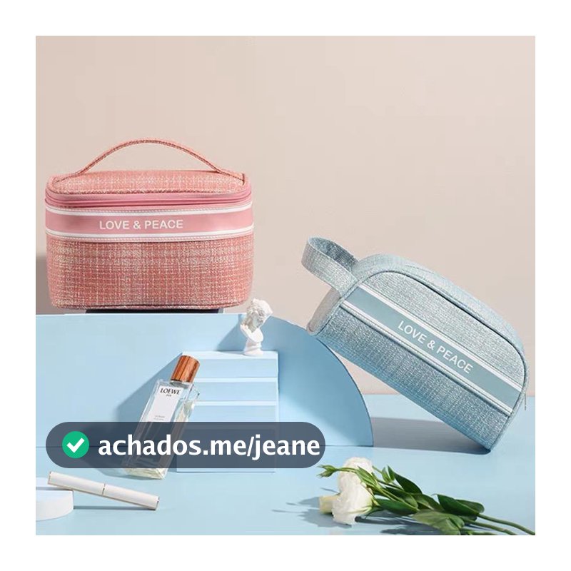 TOMI MITO  Necessaire Feminina Grande com Zíper para Maquiagem, Cosméticos, Viagem e Uso Diário  9902 9903