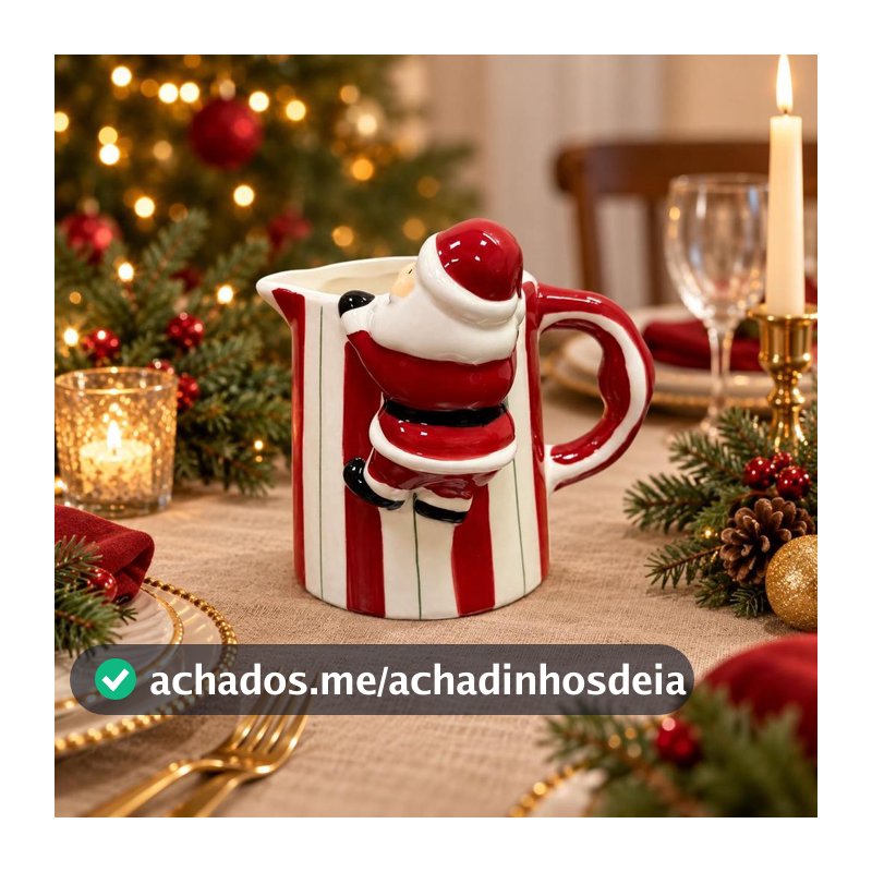 Jarra de Cerâmica Noel 16,5x13,5x15,5cm TUUT