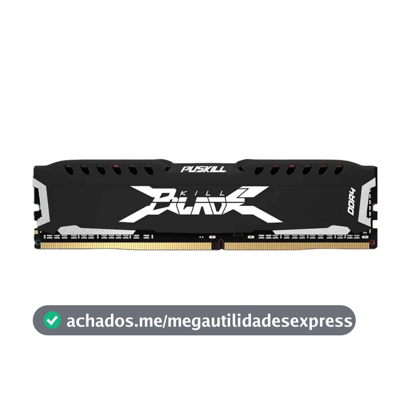 Memória DDR4 Puskill Killblade, 8GB, 3200MHz, Preta, PSK-D4D16M3200B-8G