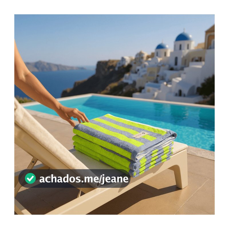 Toalha Praia Pau Brasil Fun 100% Algodão Felpudo Listrada Macia 70x140cm Alta Absorção Luxo
