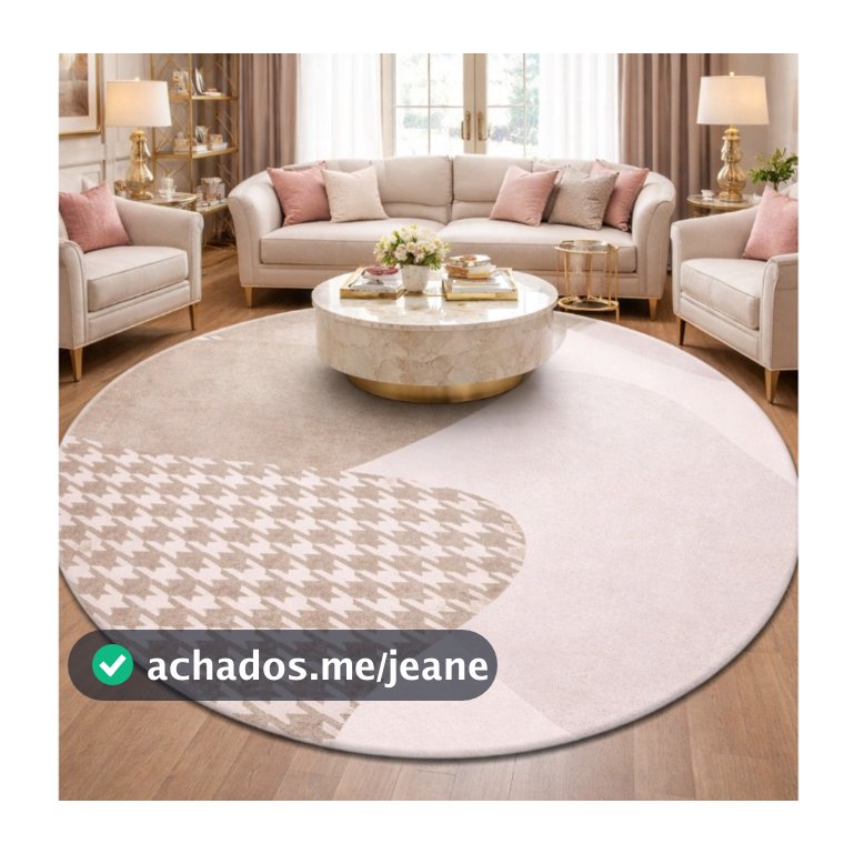 tapete redondo 2,00/1,60/1,20 diâmetro veludo decorativo moderno