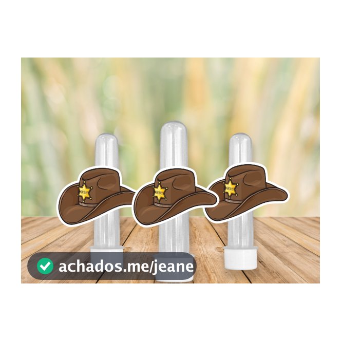Aplique Simples COWBOY – Lembrancinhas Divertidas para Sua Festa! 5x4 cm