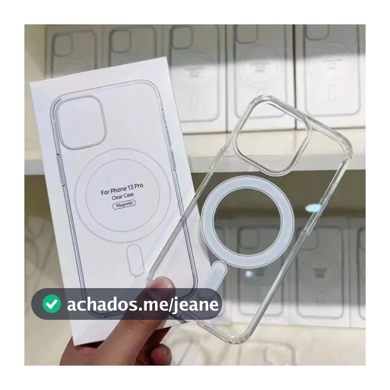 Capa Capinha Magnética Space Transparente Anti Impacto TPU Case Apple IPhone 11 12 13 14 15 16 17 Pro Max 17 Air 7 8 XR