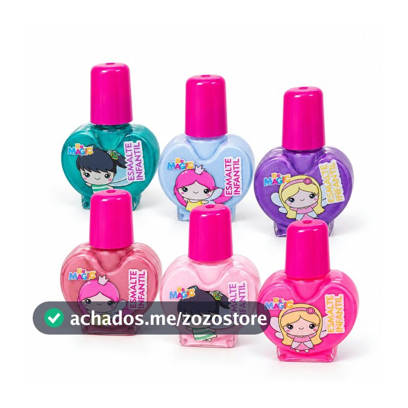 Kit Esmalte Infantil Unhas Criança 3 Anos Dermatologicamente Testado Anvisa Sem Fragrância