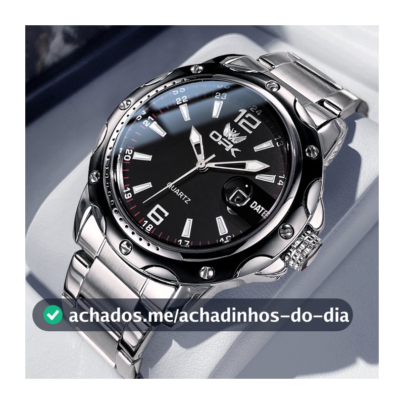 OPK Relógio Masculino de Quartzo Aço Inox Impermeável E Luminoso Estilo Casual Presente Ideal 6026