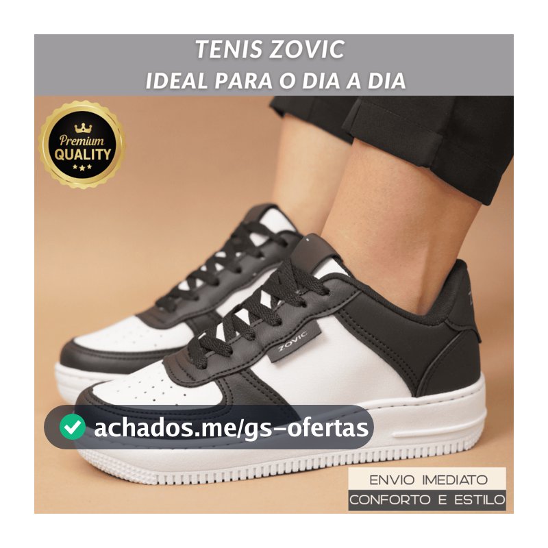 QUEIMA DE ESTOQUE: Tênis Casual Feminino Preto 34 Ao 43Casual Masculino e Feminino Unissex