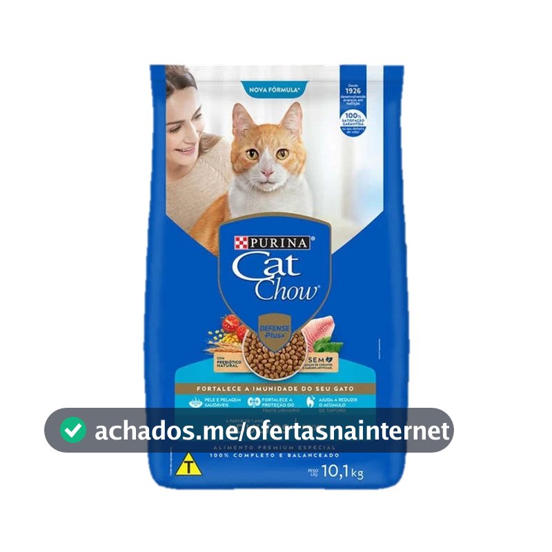 Ração Cat Chow - Gatos Adultos Sabor Peixe 10,1 Kg