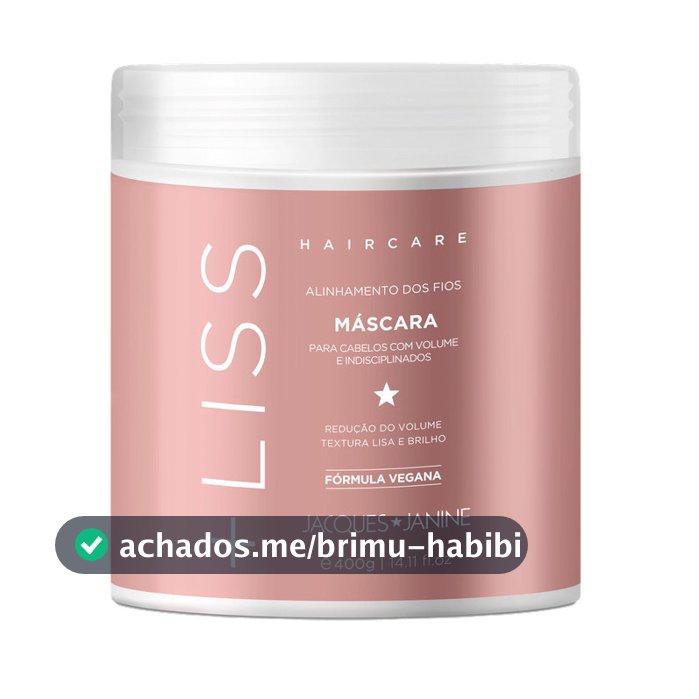 Máscara Hidratação Tratamento Creme Antifrizz Lisos Alisados Hair Care Liss Jacques Janine 400g