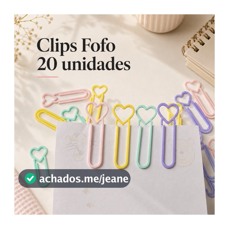 Kit Clips Fofo com 20 unidades