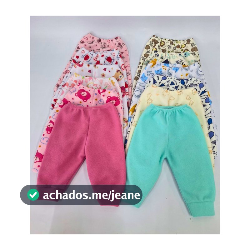 Kit Calça Soft Quentinha  Bebê com 3 pçs Sortidas Menino Menina