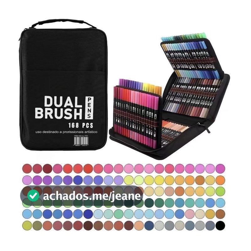 80/100/120/168 CORES Ponta Dupla De Pincel Dual Blush Fina Estojo De Armazenamento com Zíper su