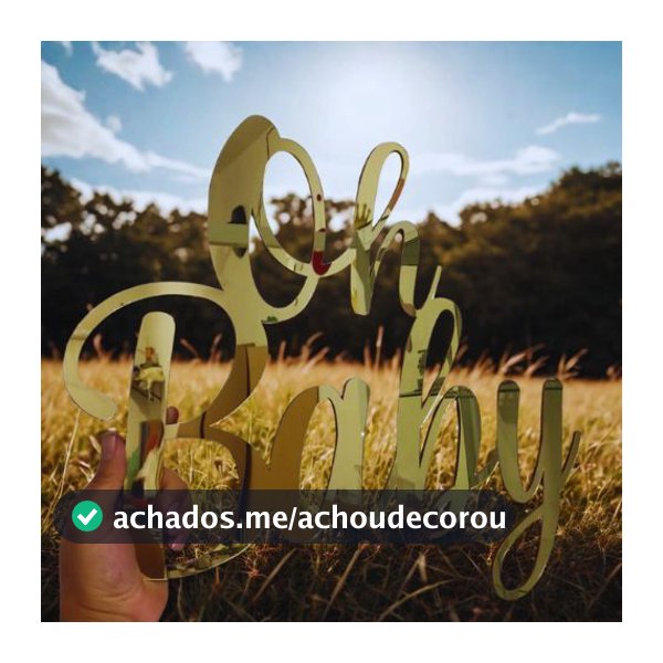 Oh Baby em Acrílico Espelhado | Decoração Chá de Bebê | Painel Decorativo Personalizado