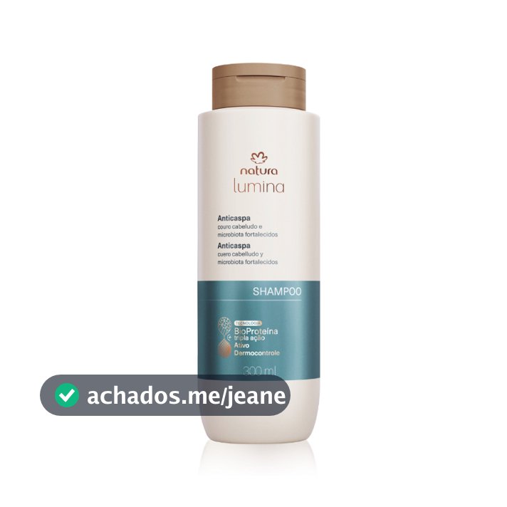 Natura Lumina Shampoo Anticaspa Com Frasco 300ml ou Refil 300ml