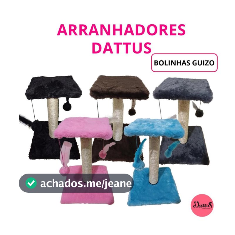 ARRANHADOR PREMIUM PARA GATOS COM PELUCIA E BOLINHAS DE GUIZO