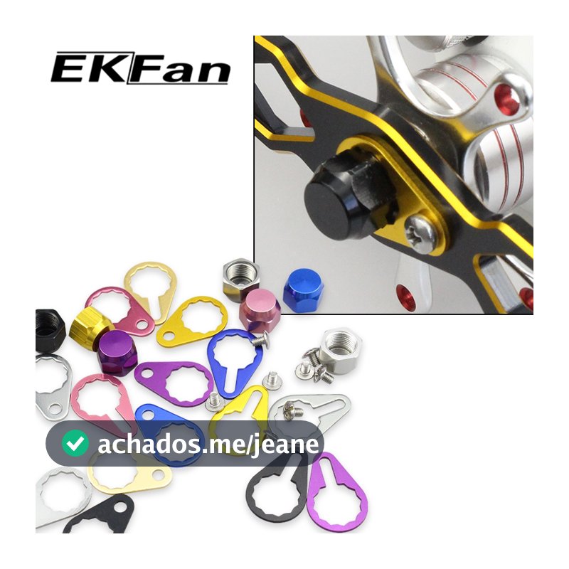 EKFan Carretel de pesca Esquerda Direita Manivela Porca Parafuso Com peça Fixa Para M8 Daiwa M7 Shimano