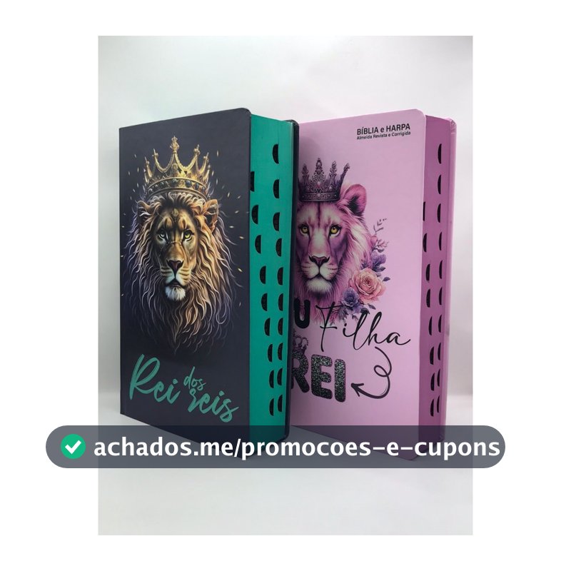 Kit 2 Bíblias  Sagrada Tamanho Grande Capa Dura Com Harpa Palavras de Jesus em Vermelho
