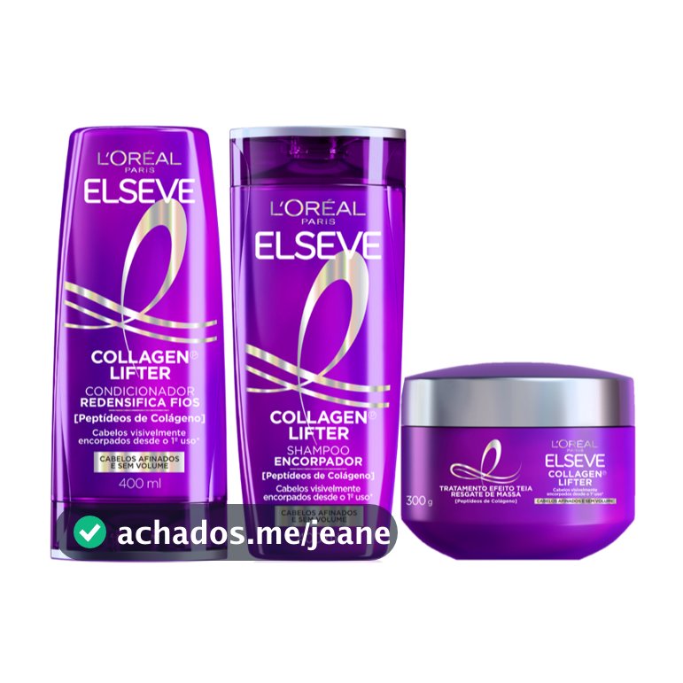 Kit L'oréal Paris Colágeno Lifter Shampoo + Condicionador + Tratamento