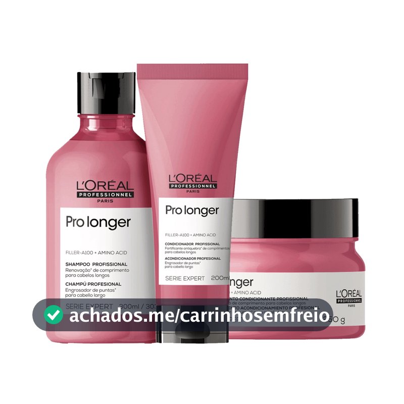 Shampoo, Condicionador e Máscara Pro Longer - L'Oreal