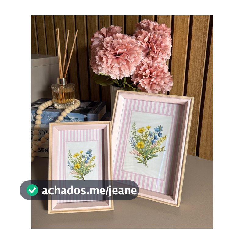 Porta Retrato Decorativo LYOR Enjoy com Vidro vertical ou horizontal